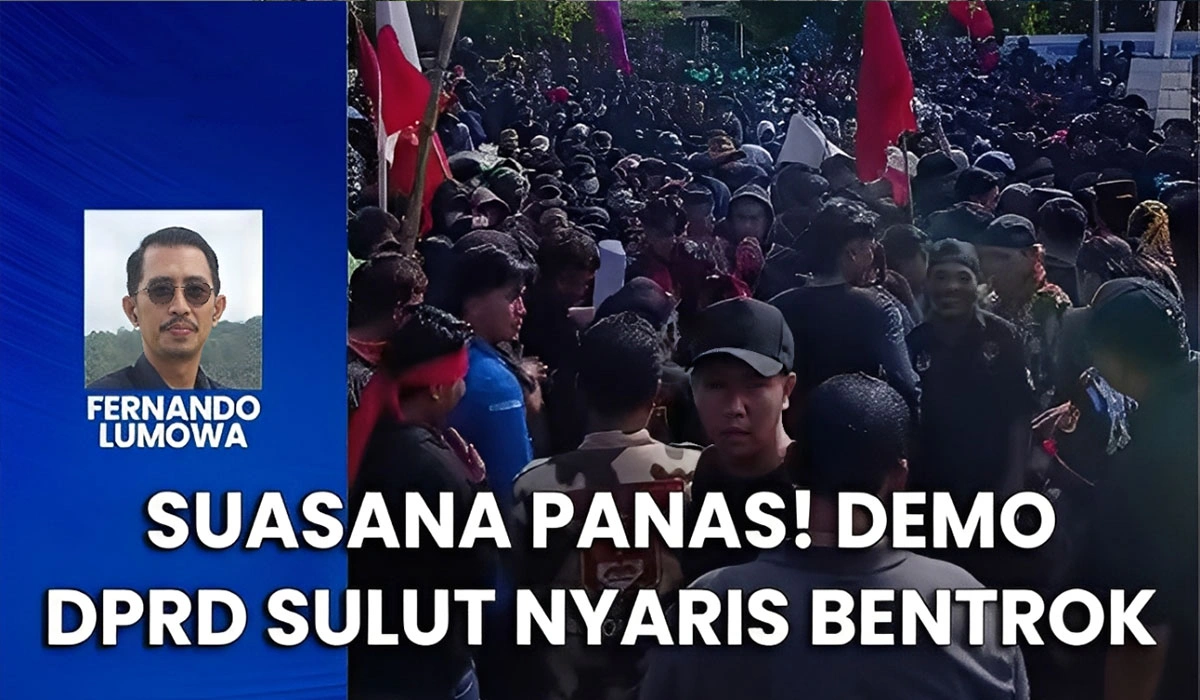 Demo di Kantor DPRD Sulut Sempat Memanas, Massa Lempar Botol ke Aparat