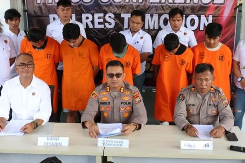 Polres di Tomohon Bongkar Sindikat Curanmor, 11 Motor Diamankan