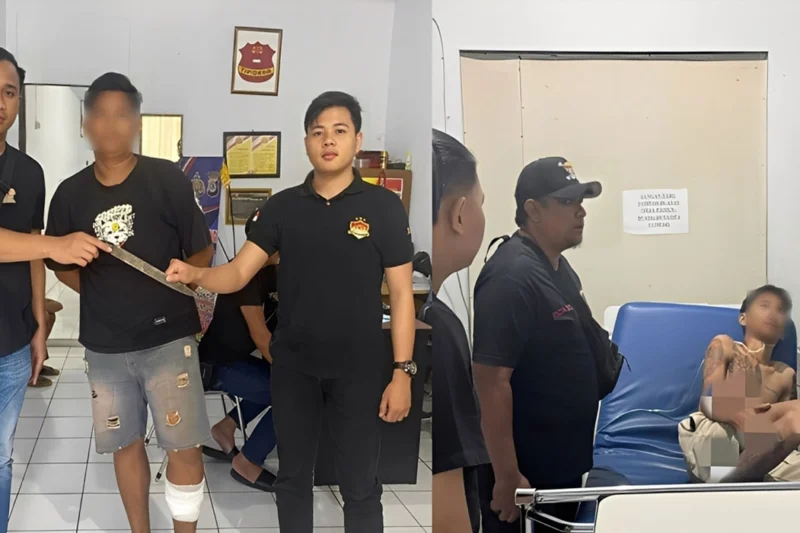 DOR! Polisi Tembak Pelaku Penikaman Sadis di Alfamart Giper Bitung