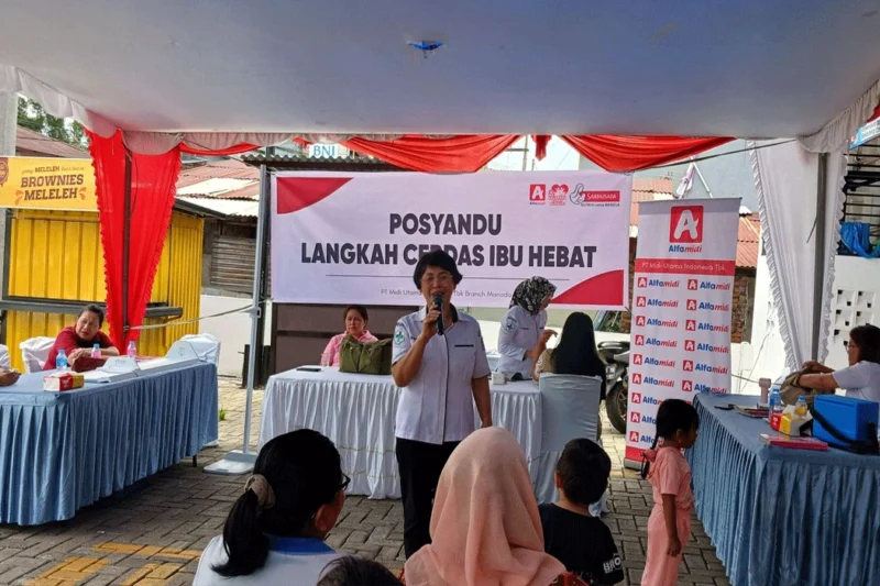 Pantau Tumbuh Kembang Anak, Alfamidi Edukasi Pentingnya Posyandu Untuk Balita Di Manado