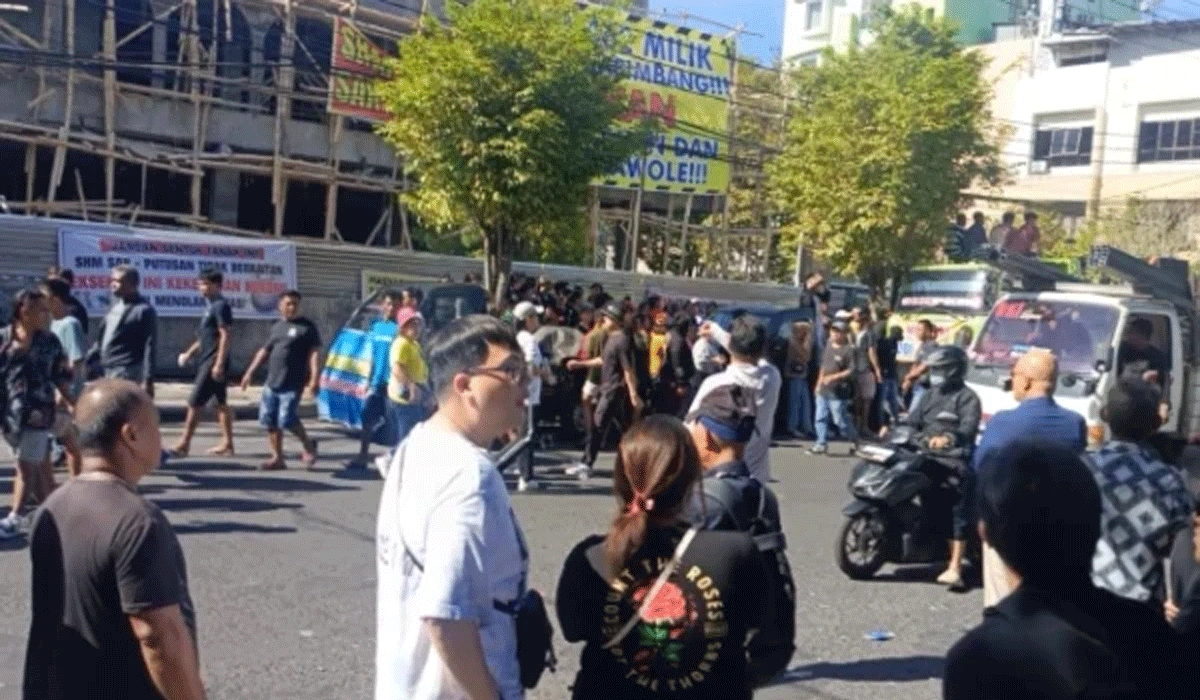 Ketegangan di Manado, Ribuan Massa Tolak Eksekusi Lahan Wisma Sabang